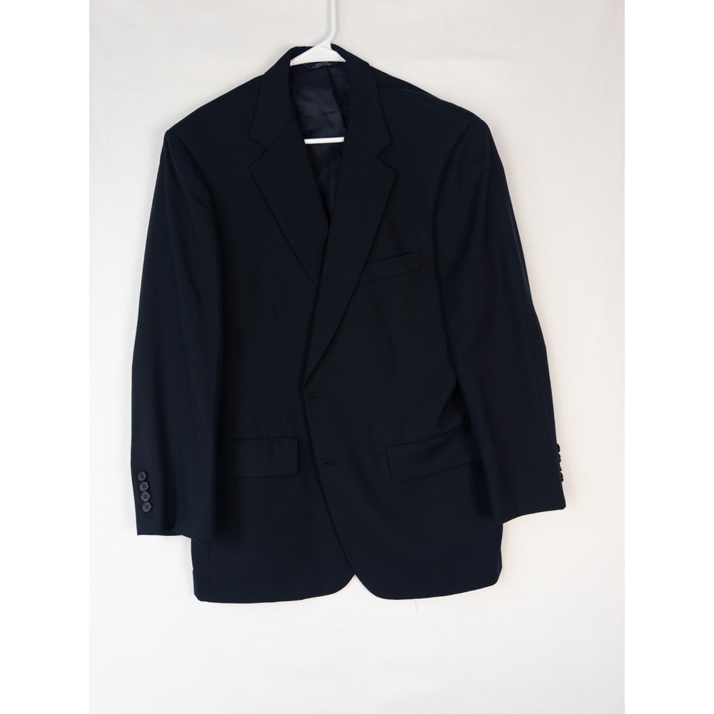 Brook Brothers Broksease Blazer Suit Jacket Mens 42R Blue Single Breasted